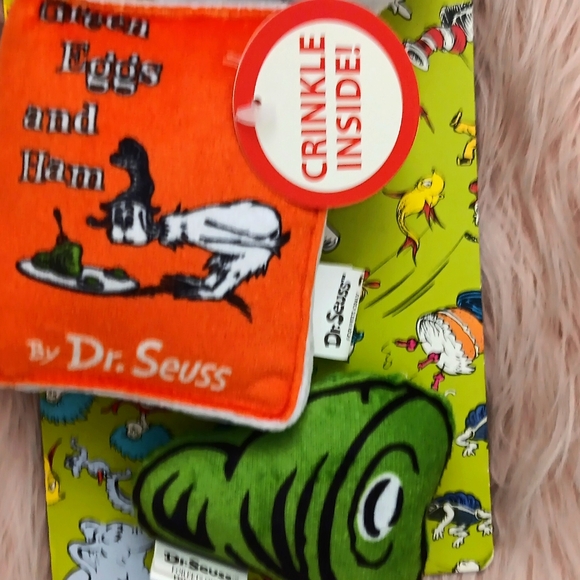 Brand New DR.SEUSS CAT IN THE HAT GREEN EGGS & HAM CATNIP CAT TOY-3CT - Picture 6 of 6